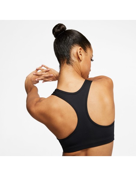 Nike Swoosh Women's Medium-Support Non-Padded Sports Bra, Black