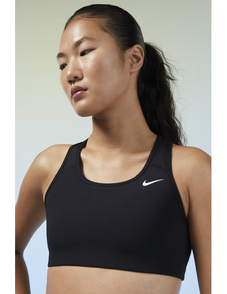 Nike Swoosh Women's Medium-Support Non-Padded Sports Bra, Black