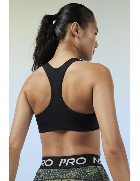 Nike Swoosh Women's Medium-Support Non-Padded Sports Bra, Black