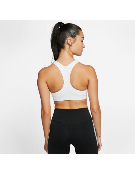 Nike Swoosh Women's Medium-Support Non-Padded Sports Bra, White