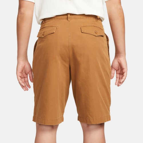 Nike SB Men's Pleated Chino Shorts, Brown/White