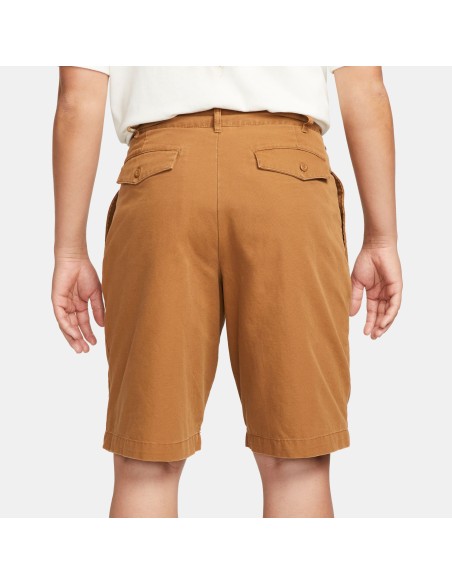 Nike SB Men's Pleated Chino Shorts, Brown/White