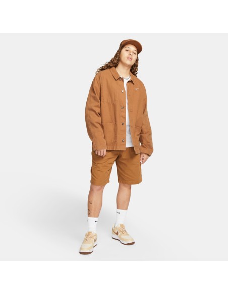 Nike SB Men's Pleated Chino Shorts, Brown/White