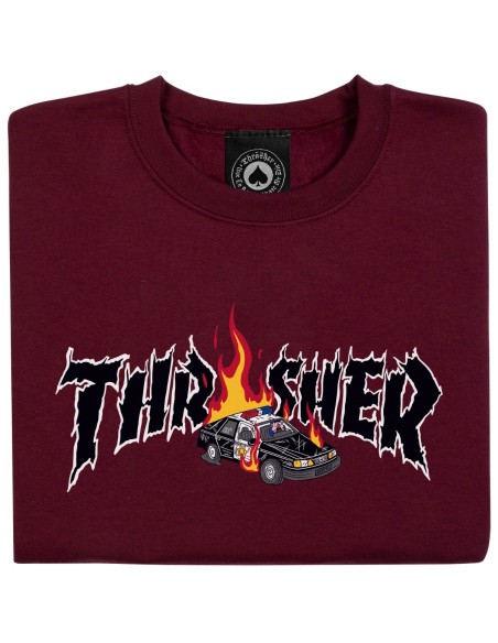 Thrasher Cop Car Crewneck, Maroon