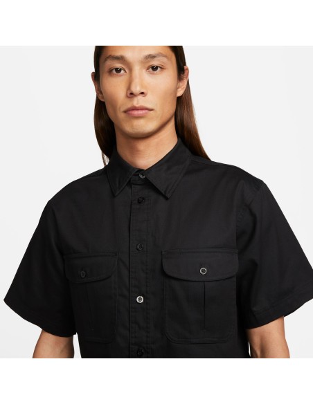 Nike SB Short sleeve Woven Skate Button Down, Black