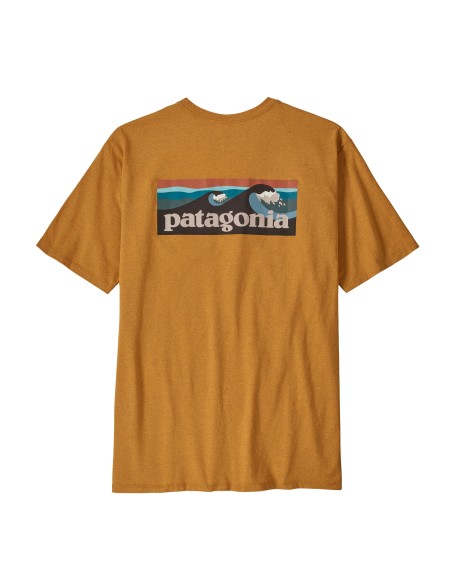 Patagonia Men's Boardshort Logo Pocket Responsibili-Tee, Dried Mango