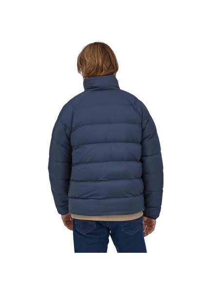 Patagonia Men's Reversible Silent Down Fleece Jacket, New Navy