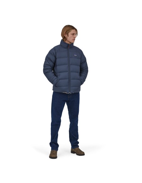 Patagonia Men's Reversible Silent Down Fleece Jacket, New Navy