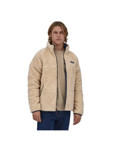 Patagonia Men's Reversible Silent Down Fleece Jacket, New Navy
