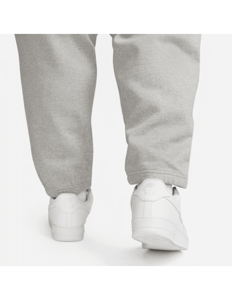 Nike Solo Swoosh Fleece Pants, Dark Grey Heather/White