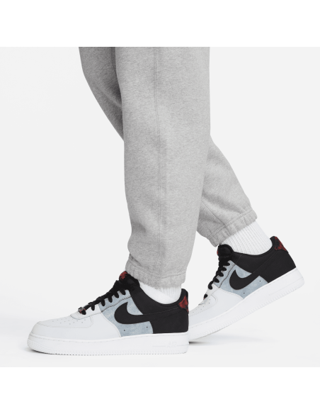 Nike Solo Swoosh Fleece Pants, Dark Grey Heather/White