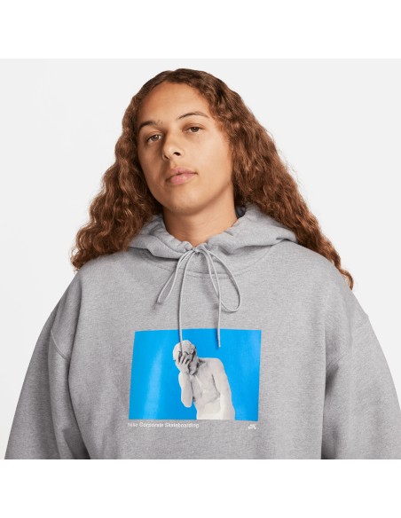 Nike SB CorpoSK8 GFX Fleece Pullover, DK Grey Heather