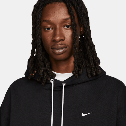 Nike Solo Swoosh Fleece Pullover Hoodie, Black