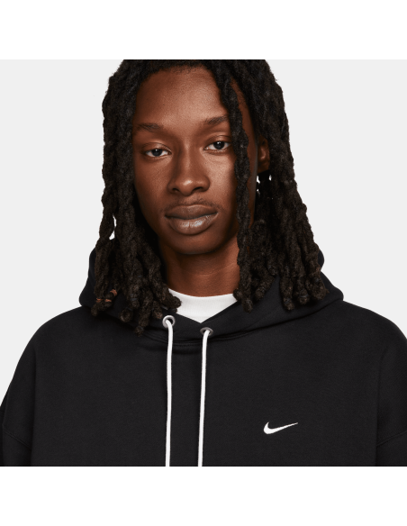 Nike Solo Swoosh Fleece Pullover Hoodie, Black