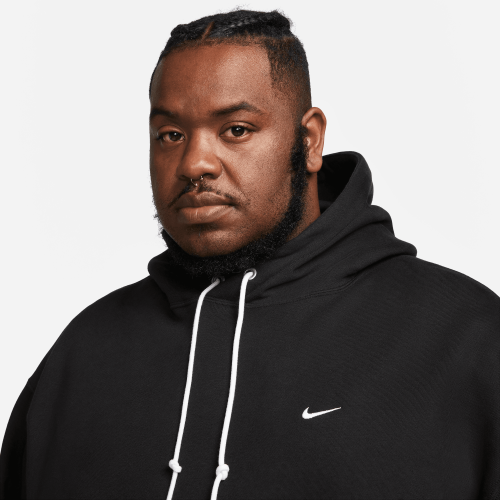 Nike Solo Swoosh Fleece Pullover Hoodie, Black