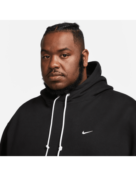 Nike Solo Swoosh Fleece Pullover Hoodie, Black