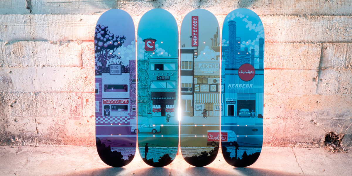 Chocolate Skateboards "Pixel City" Series by Skylar Blum